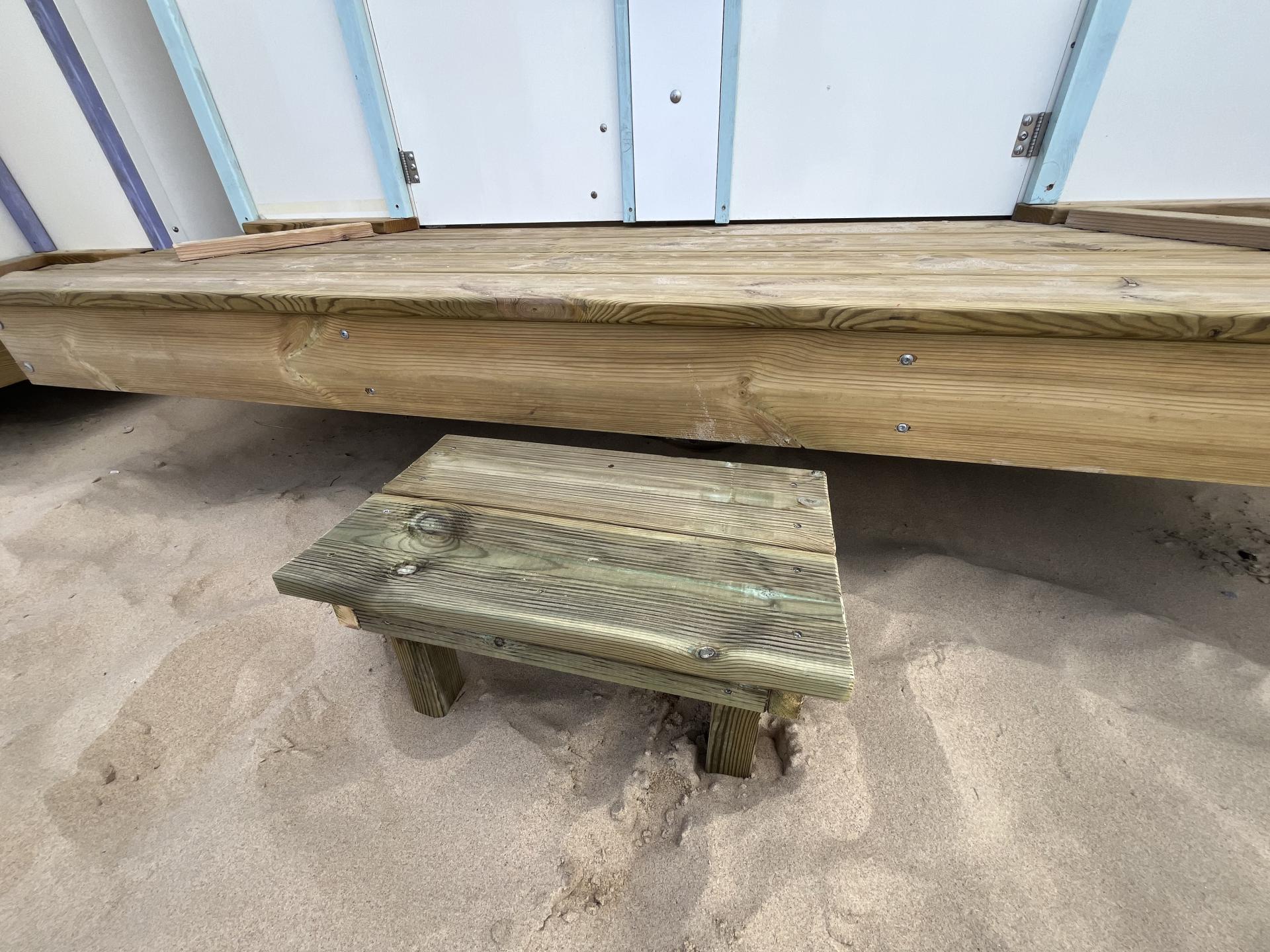 Cabine de plage marche